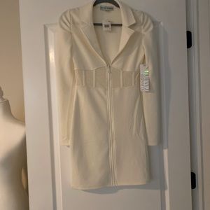 fitted dress with mesh in center of dress light weight new with tag